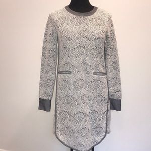 SALE! BCBG sz S gray & white floral print dress